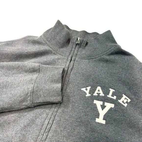 League Mens Gray Yale Collegiate Zip Up Size Large Ivy League Preppy - Picture 1 of 8